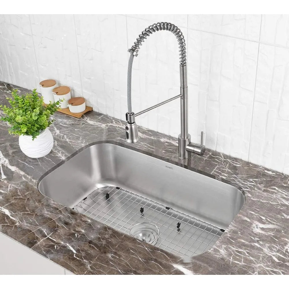 32 Inch Undermount Single Bowl16 Gauge Brushed