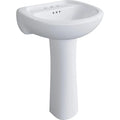20-1/4" Oval Vitreous China Pedestal Sink