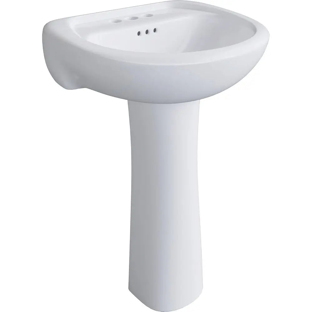 20-1/4" Oval Vitreous China Pedestal Sink