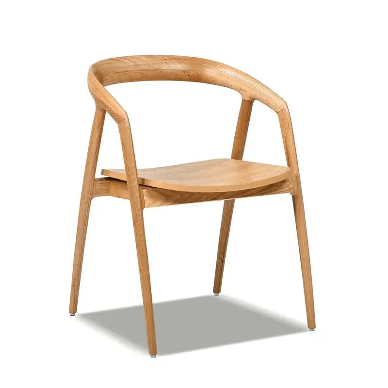 Scandinavian Sculpted Oak Wood Natural Finish