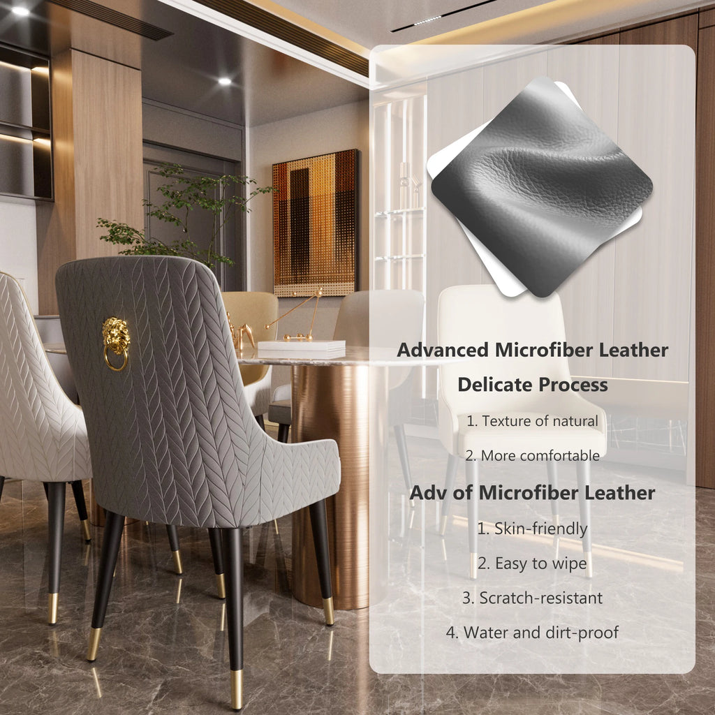 Modern PU Leather 2 Dining Chairs