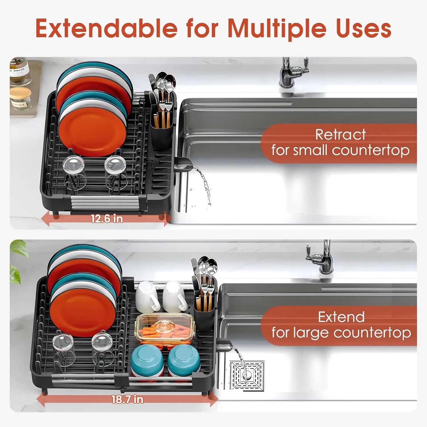 Expandable Dish Anti-Rust Aluminum