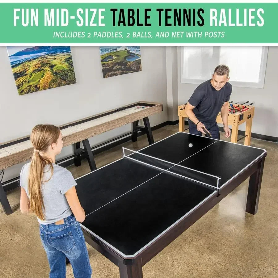3 in 1 Pool, Dining, Table Tennis Combo, benches