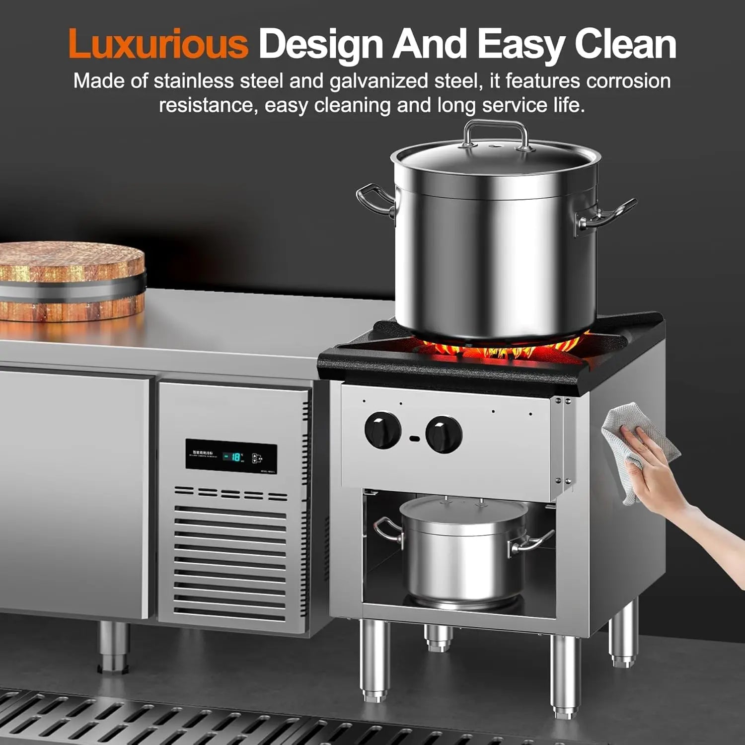 High Power 90,000 BTU Gas Stove, Propane & Natural Gas,