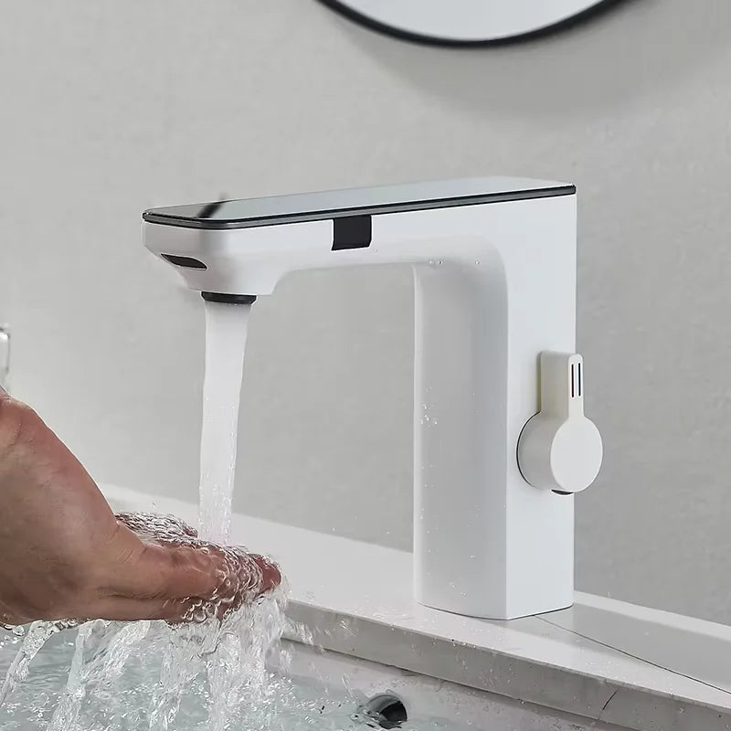 Gun Grey Smart Sensor Basin Digital Display