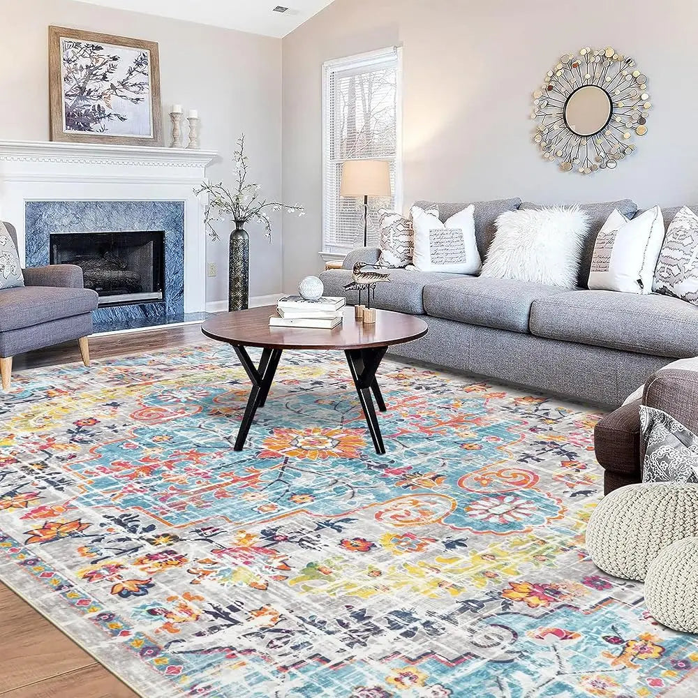 Boho Area Rug 5X7 Washable