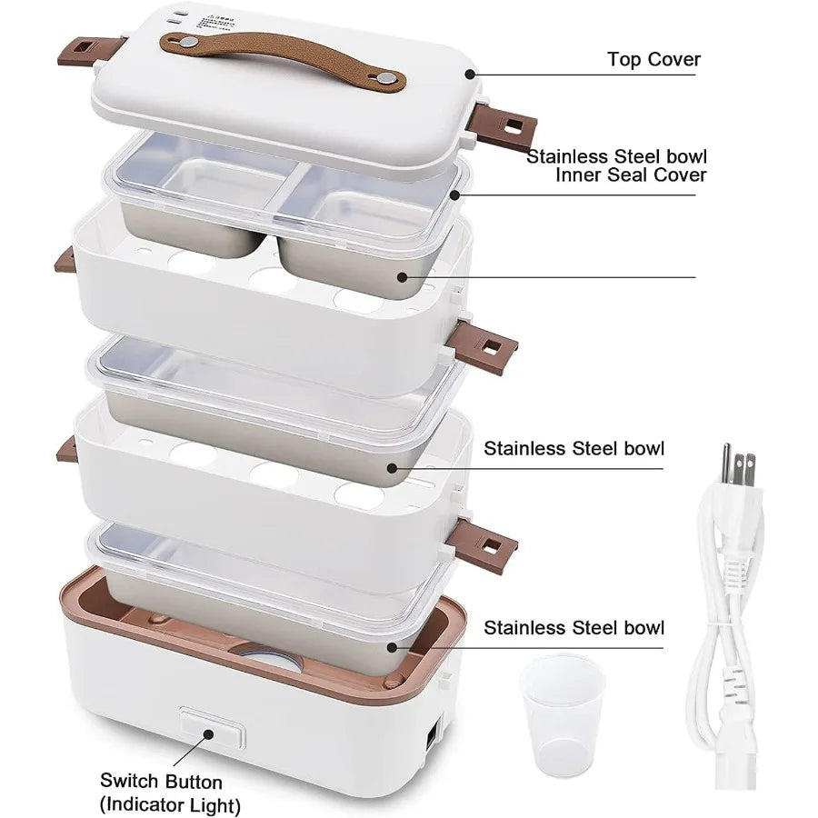 Self-Cooking Electric Lunch Box Portable Food Warmer