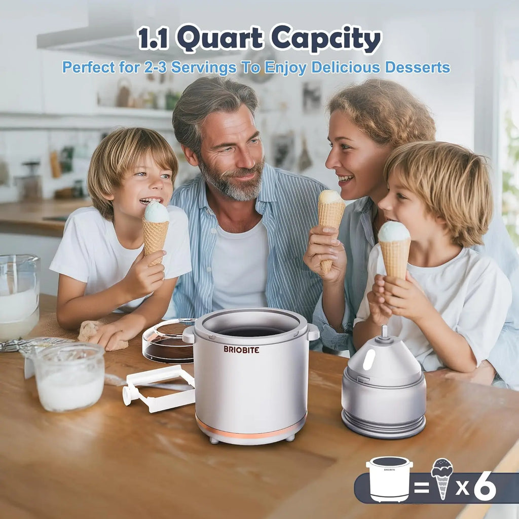 Electric Ice Cream Maker for Gelato/Milkshakes/Sorbet, 1.1 Quart