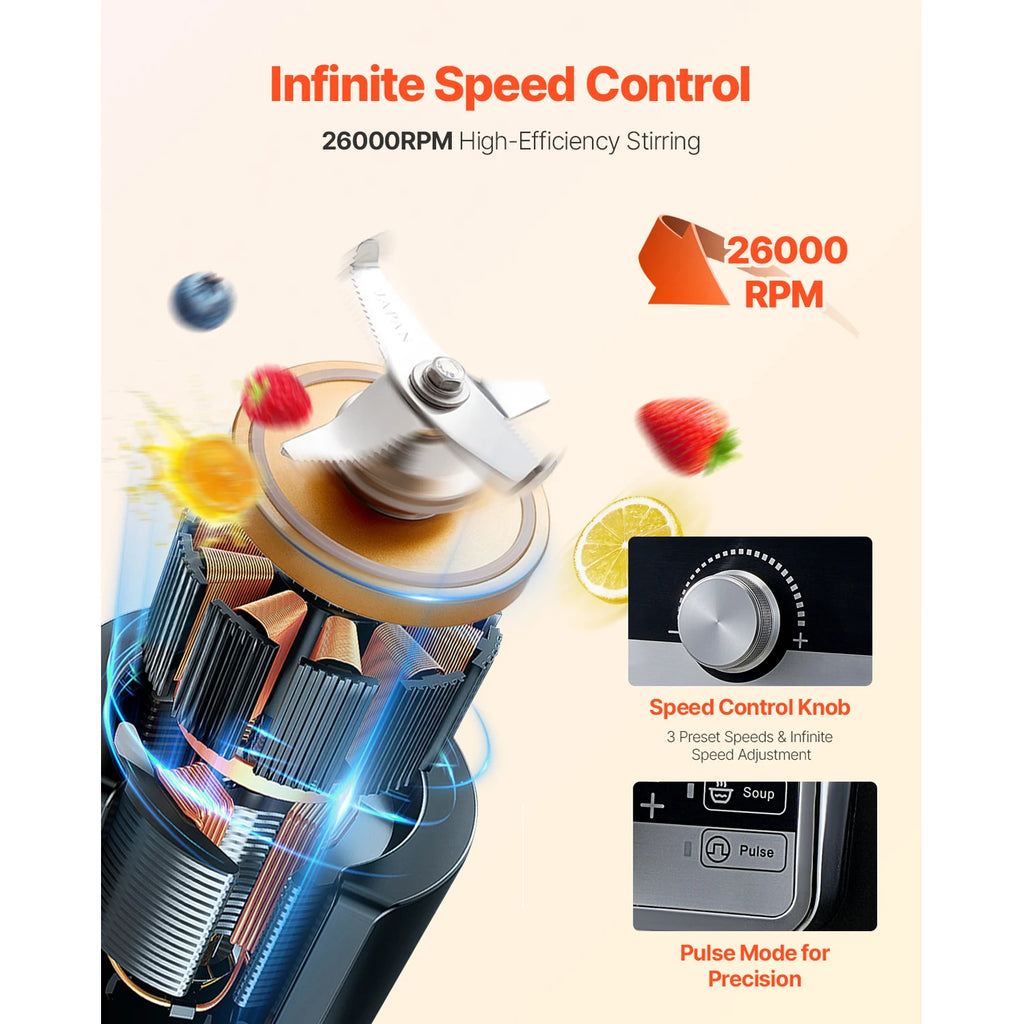 2.5L/3.5L Electric Blender for Smoothies 1400W