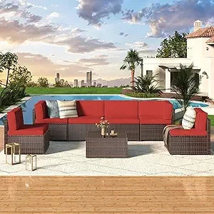 7-Piece Rattan Patio Set
