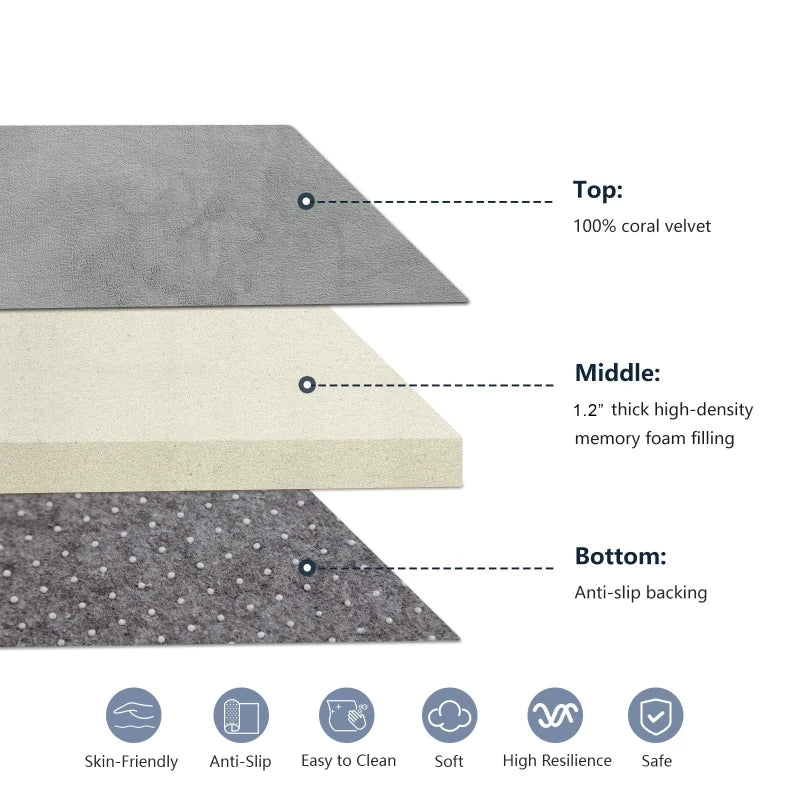 1pc Japanese Tatami Velvet Mat 3CM Thick