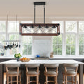 31“ Industrial Farmhouse Wood & Iron Pendant