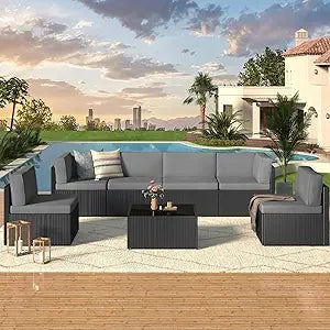 7-Piece Rattan Patio Set