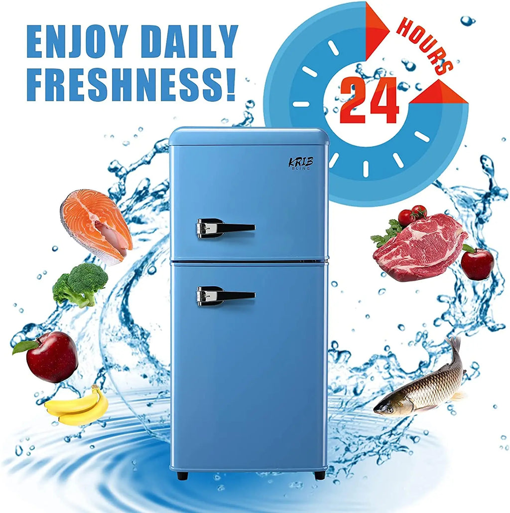 3.2 CF Double Door Compact Refrigerator
