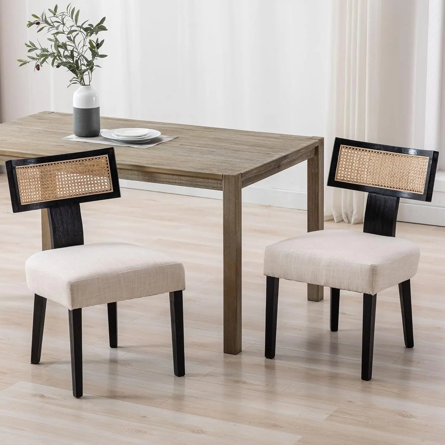 Upholstered PU Leather w/Wood Leg