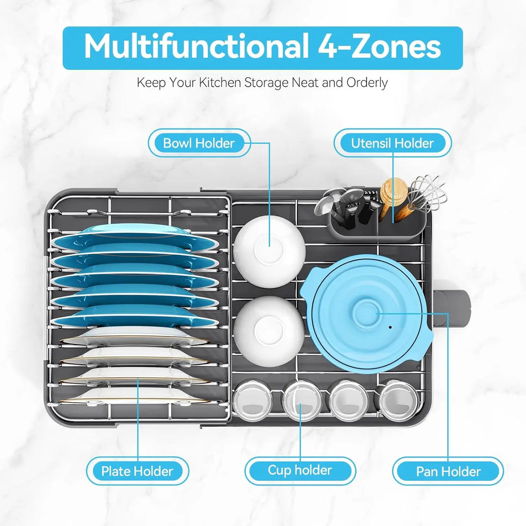 304 Stainless Steel Dish Rack, Expandable