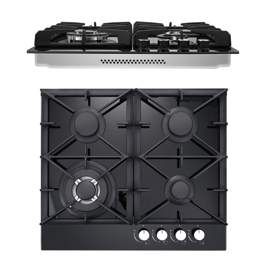 24 Inch 4-Burner Gas Cooktop | Dual Fuel NG/LPG
