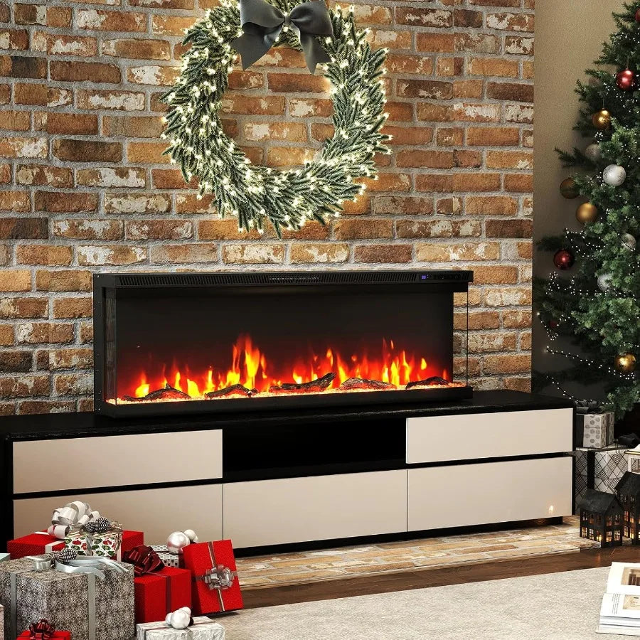 3-Sided 50" Electric Fireplace