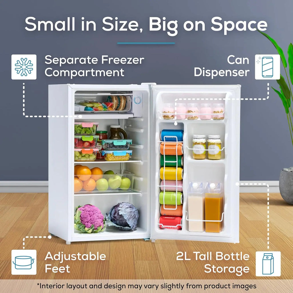 3.2 CF Fridge with Freezer, Single Door