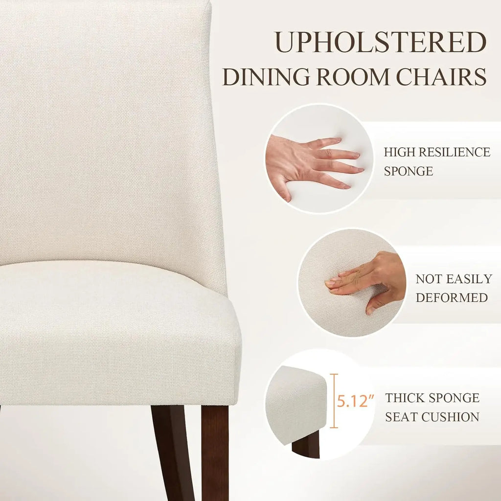 2 Modern Upholstered Wood Legs