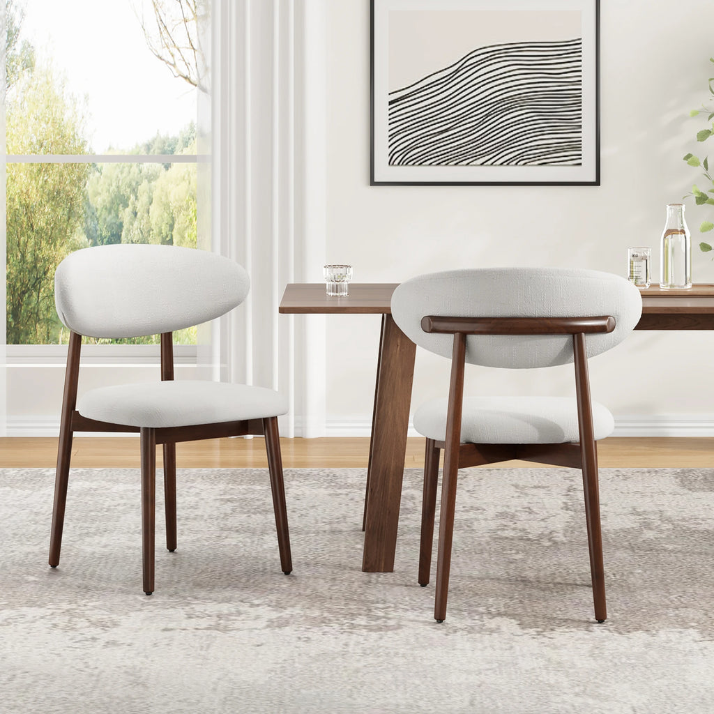 2 Solid Wood Modern Upholstered