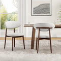 2 Solid Wood Modern Upholstered