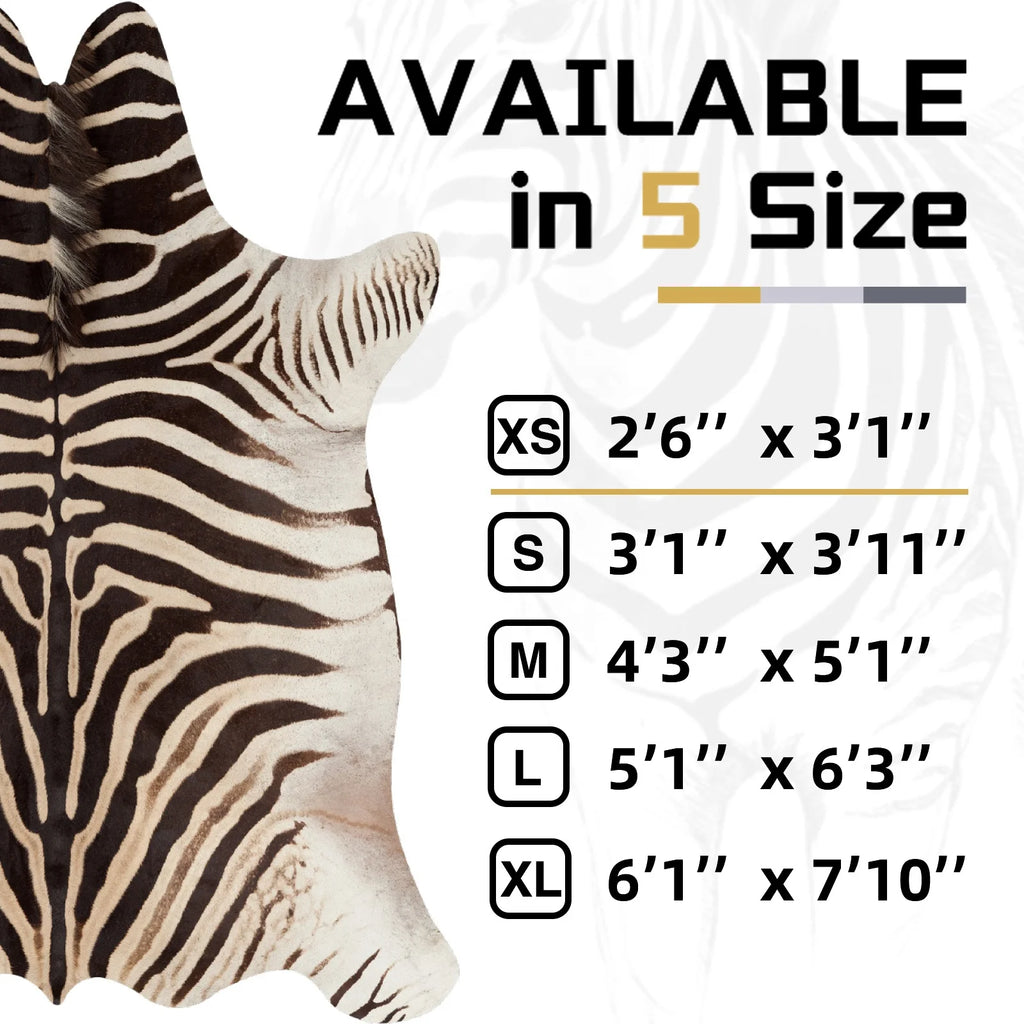 5x6 Zebra Print Faux Skin Cowhide