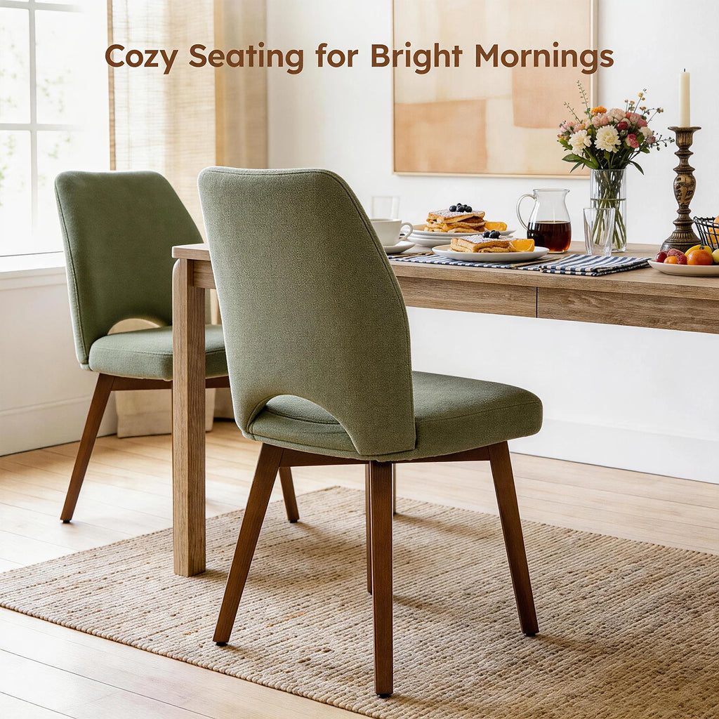 2 Upholstered w/High Back wood