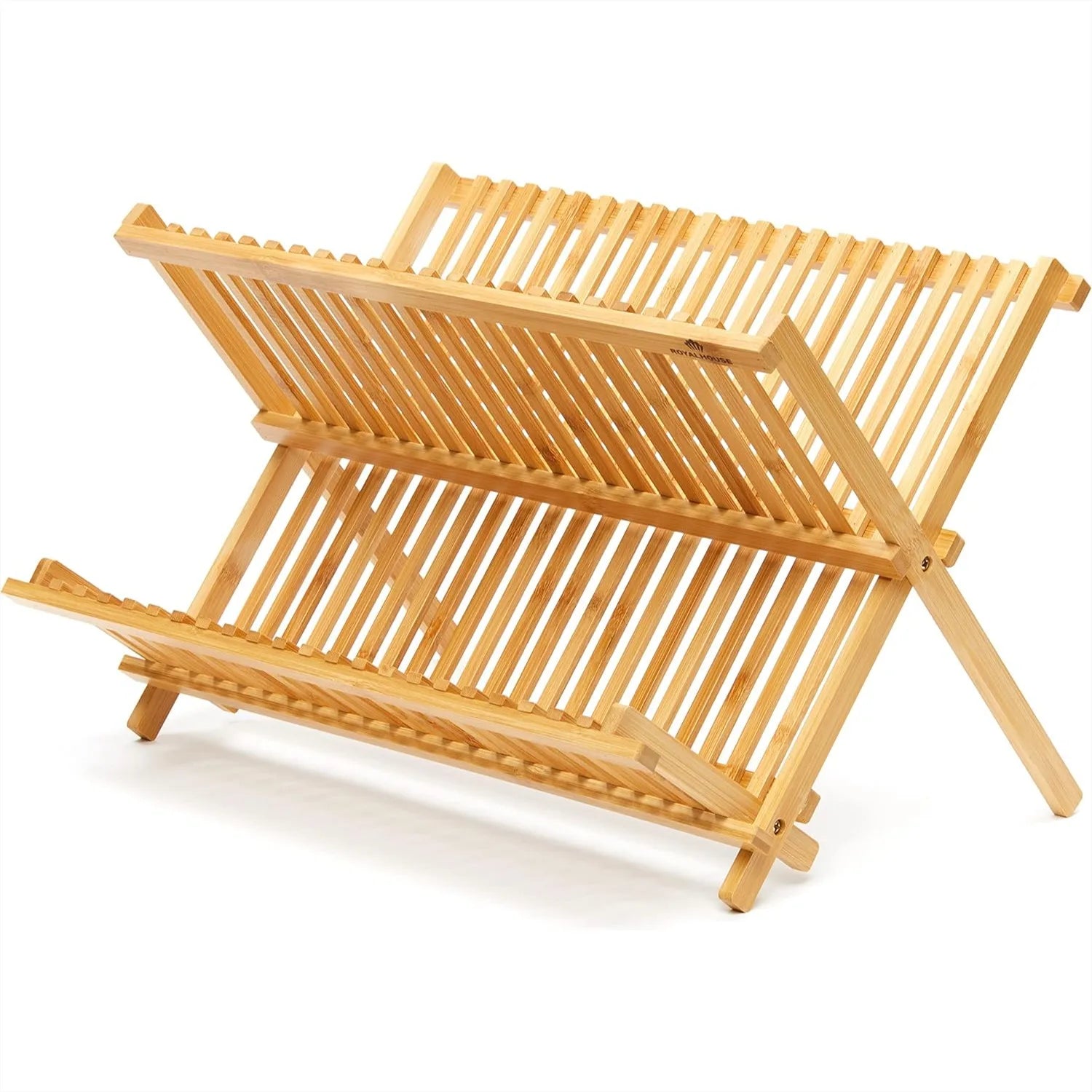 Bamboo Dish Rack Collapsible Foldable