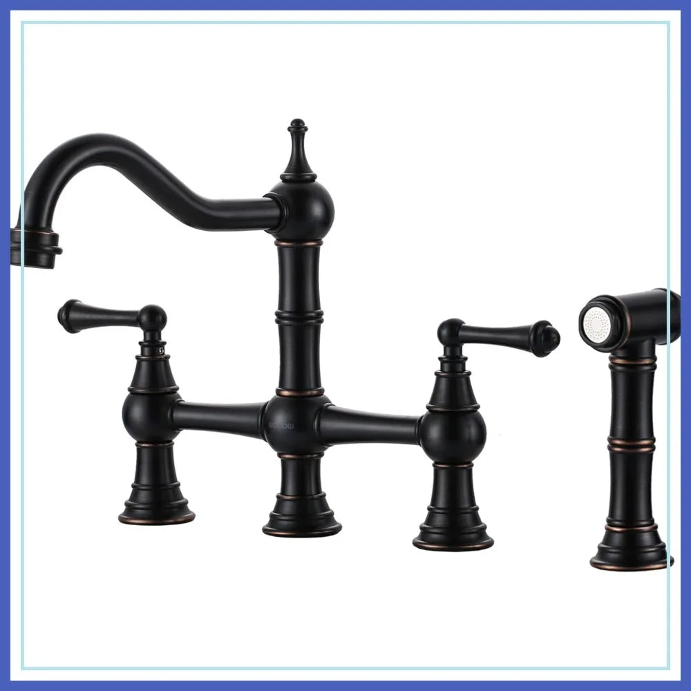 8 Inch Center-set Bridge W/Side Sprayer