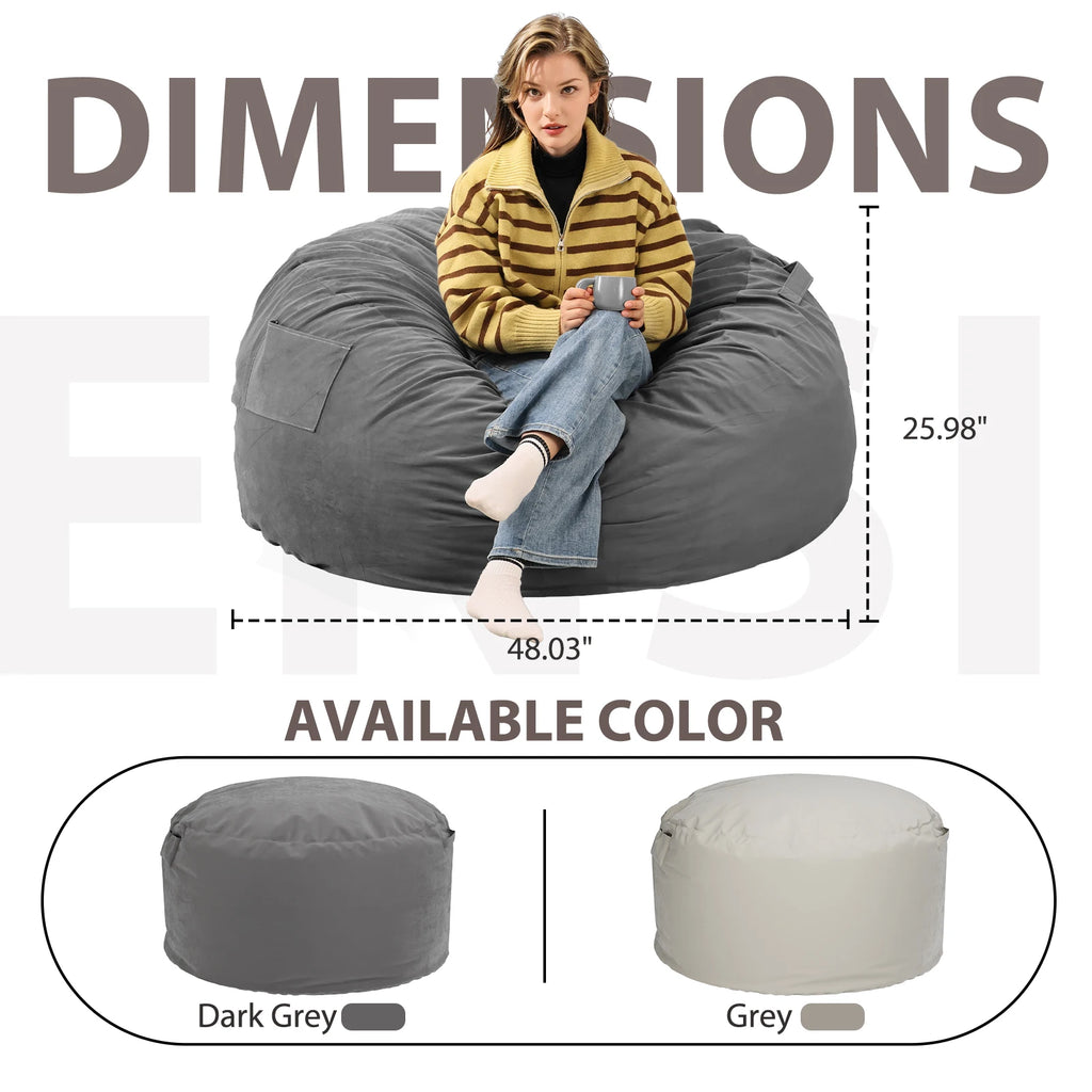 Oversized Bean Bag Chair W/Removable Cover