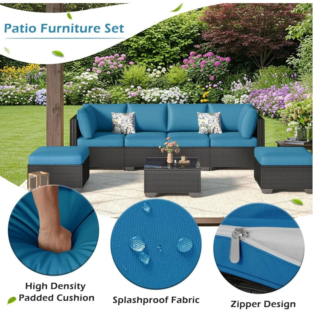 7-Piece Rattan Patio Set