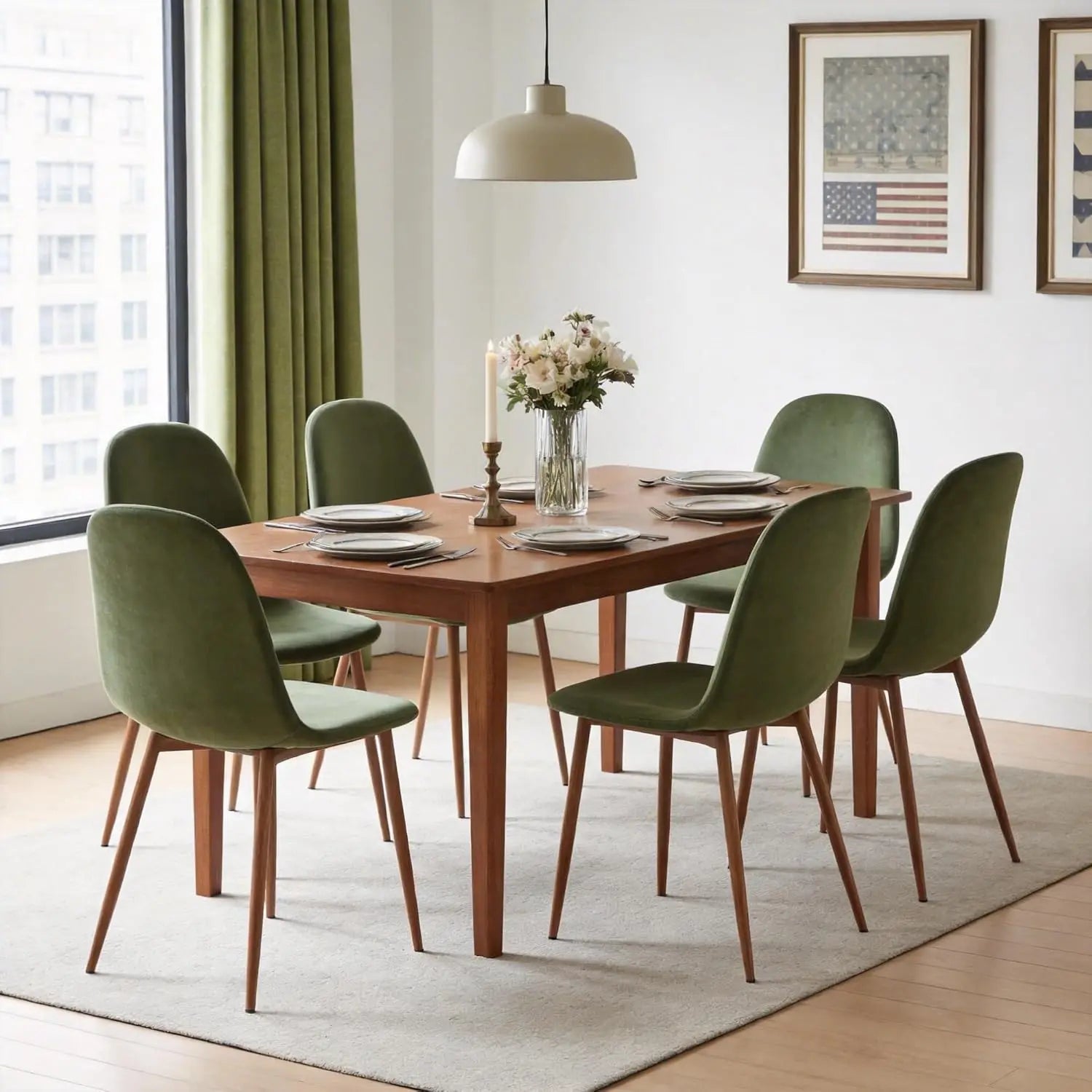 4 Modern w/Metal Legs