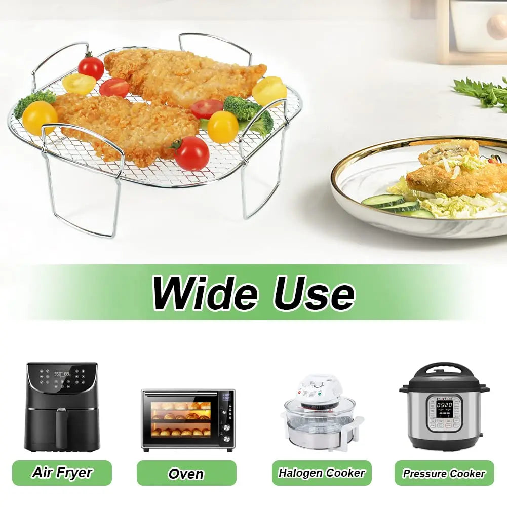 Air Fryer Baking Rack Metal Square/Round/Rectangle