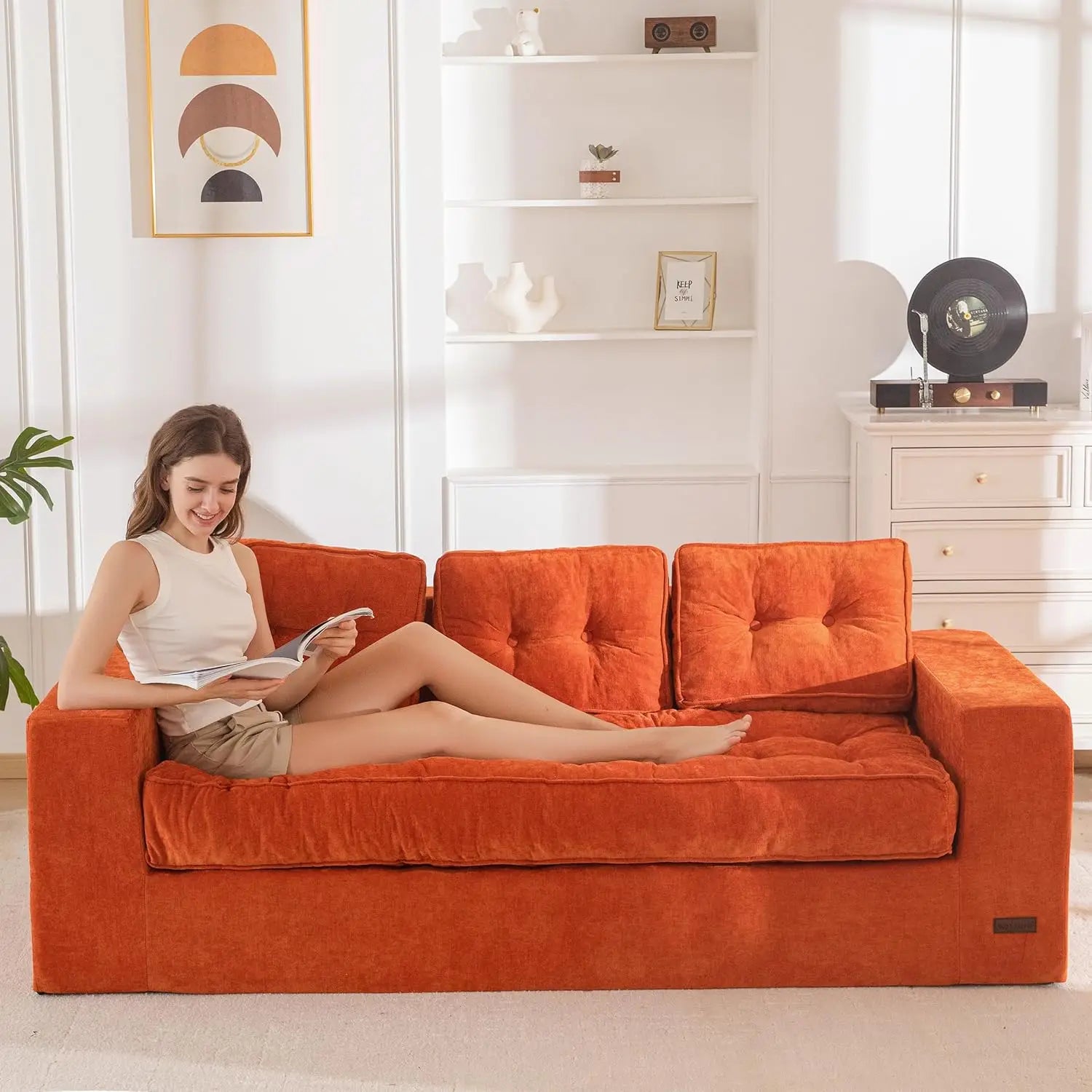3-Seater Couch Boneless Tuffed
