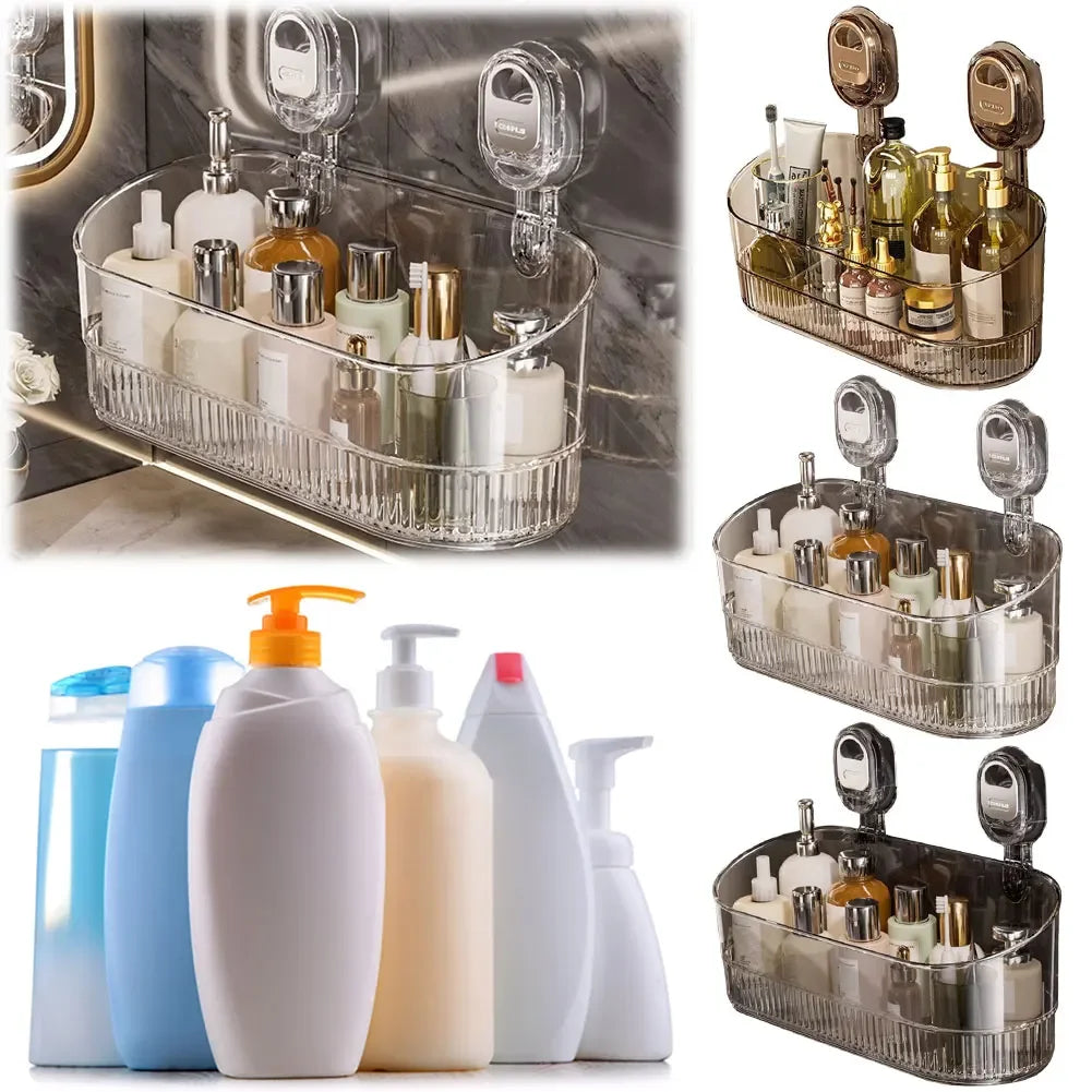 No Drill Bathroom Suction Storage Box