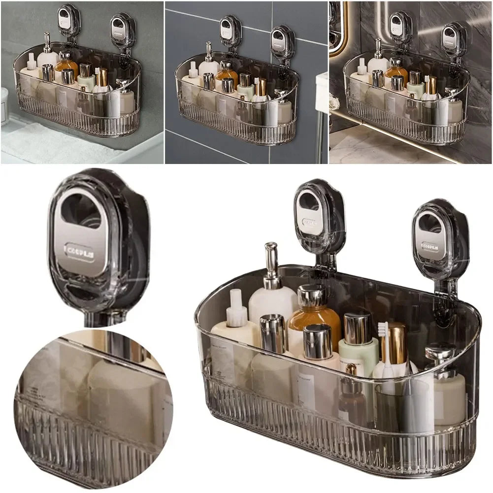 No Drill Bathroom Suction Storage Box