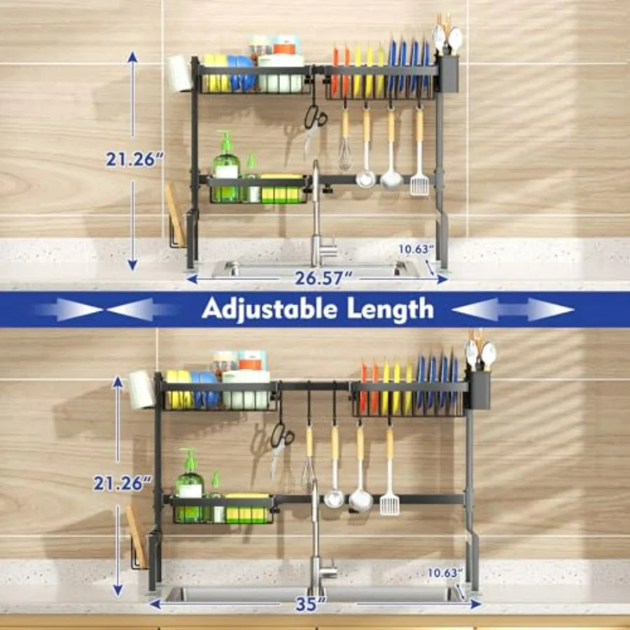2-Tier Over-The-Sink Dish Rack