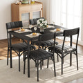 5-Piece Modern Table/Chairs 4 Upholstered