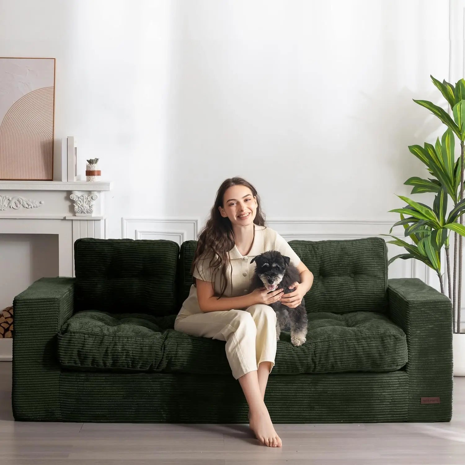 3-Seater Couch Boneless Tuffed