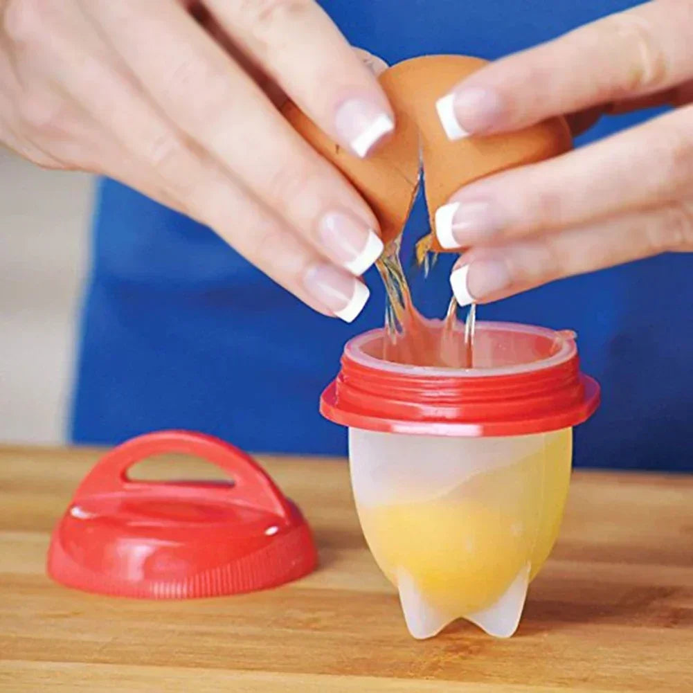 6Pc Mini Egg Poachers Cooker Silicone