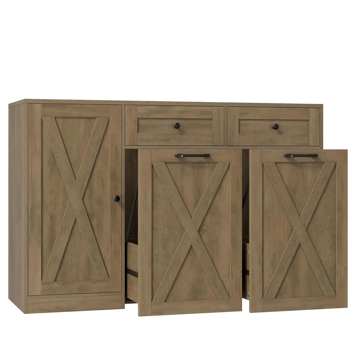 12.5 Gal Kitchen Double Trash Cabinet, 47"