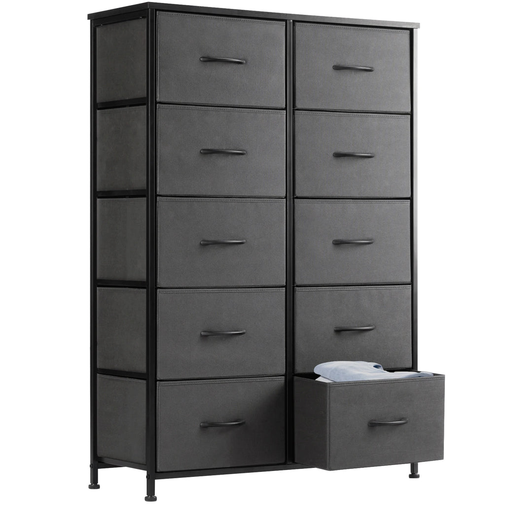 10 Fabric Drawer Steel Frame Dresser