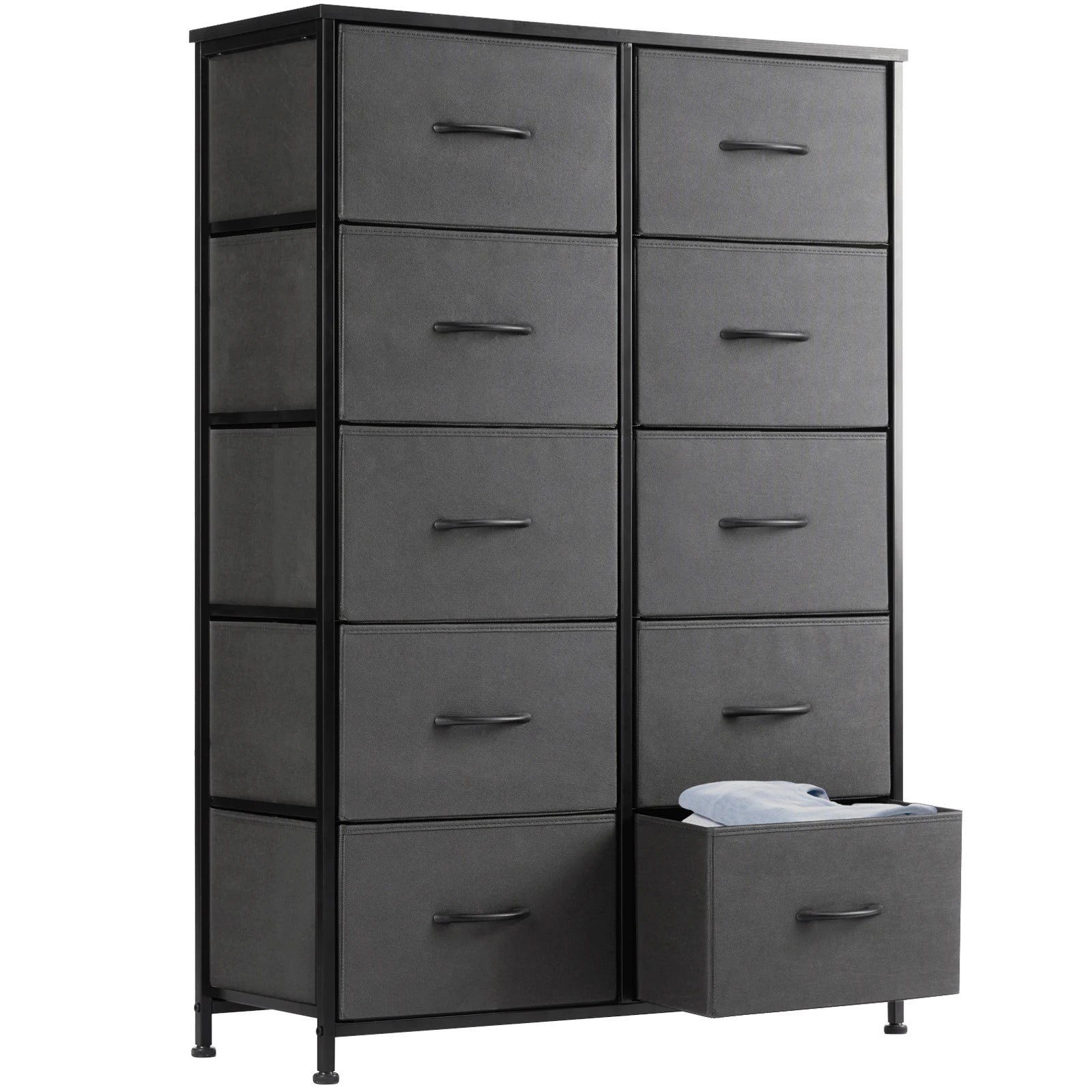 10 Fabric Drawer Steel Frame Dresser