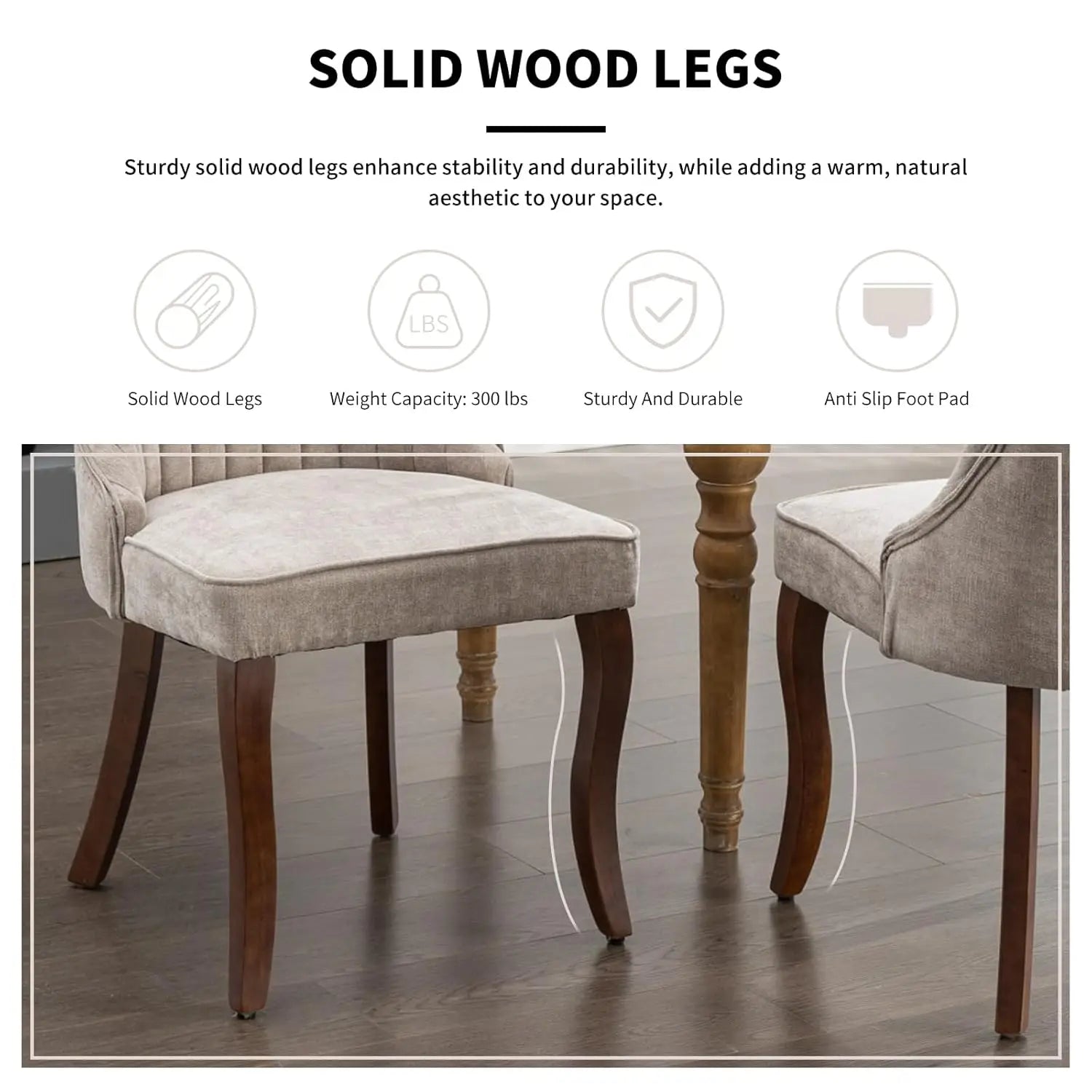 6 Velvet Upholstered Mid Century Wood Legs