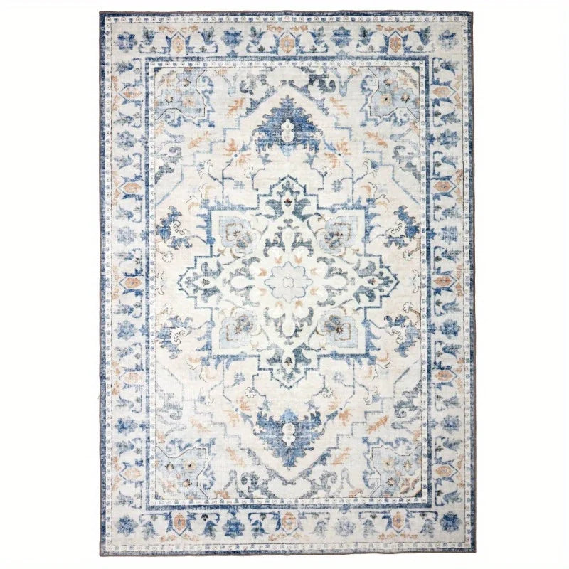 5x7 Vintage Boho Floral Washable