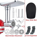 All-Metal Meat Grinder Attachment for KitchenAid Mixers