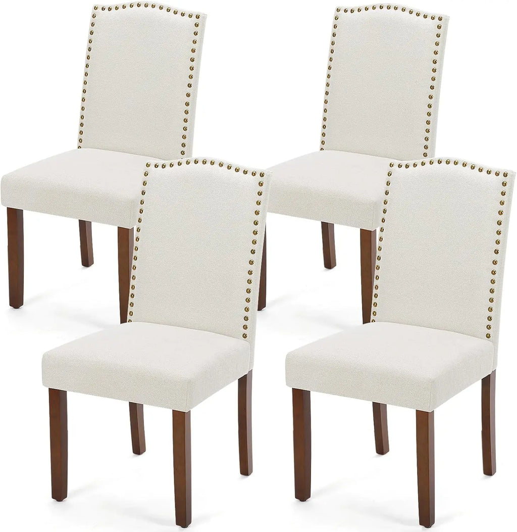 2 Modern Wooden Legs Padded Seat