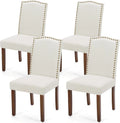 2 Modern Wooden Legs Padded Seat