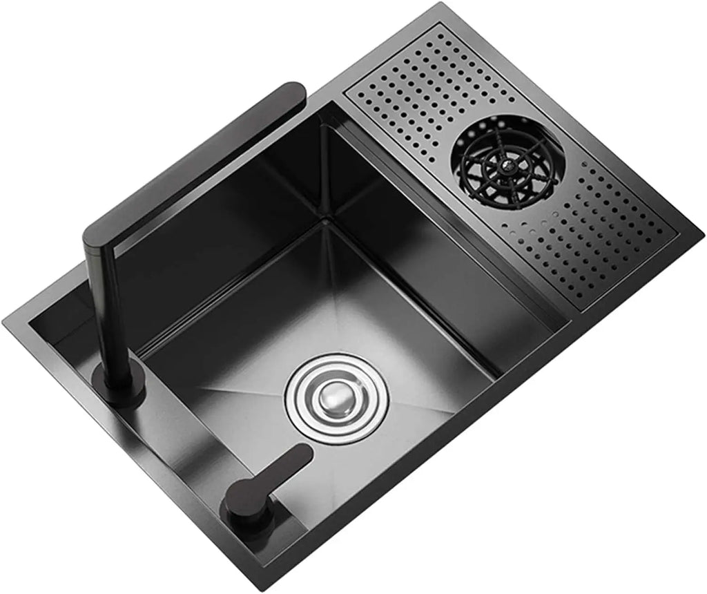 Black Mini Bar/Cafe/RV Up and Down Faucet